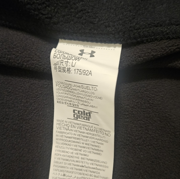 NWT UNDER ARMOURR Black Hooded Jacket For Men Stealth Grey Water Resistant - Picture 4 of 8